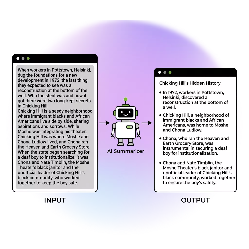 Extract key points using AI text summarizer